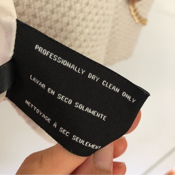 JESSICA SIMPSON Women’s Cream Buttoned Pea Coat Wool BlendSize XS - Picture 13 of 14